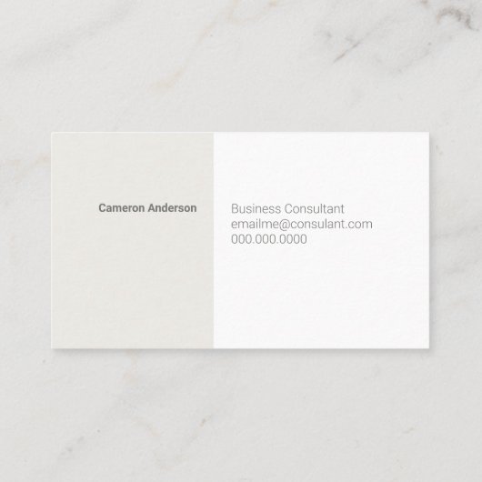 Modernes kühnes Minimal Beruflich Visitenkarte (Rückseite)