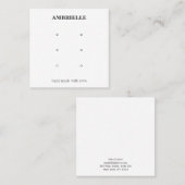 Modernes, kühnes Schmuckstück 3 Gestüt Earring Dis Quadratische Visitenkarte (Vorne/Hinten)