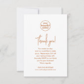 Modernes Kundenschätzungsgeschäft Vielen Dank Dankeskarte (Vorderseite)