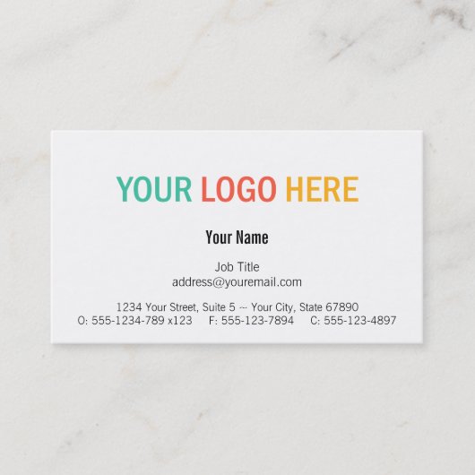 Modernes kundenspezifisches berufliches des visitenkarte (Vorderseite)