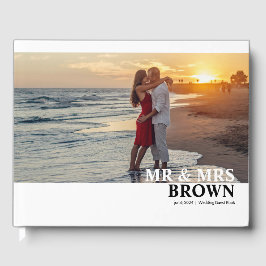 Modernes, kundenspezifisches Foto für Hochzeiten Gästebuch