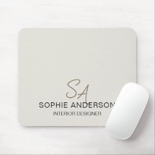 Modernes, kundenspezifisches Monogramm Berufliches Mousepad