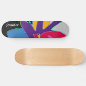 Modernes Kunstdesign Personalisiert Name Coole Nie Skateboard (Horizontal)