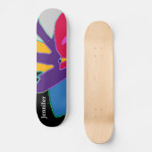 Modernes Kunstdesign Personalisiert Name Coole Nie Skateboard (Vorderseite)