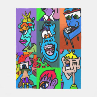 Modernes Kunstgewirr Fleecedecke