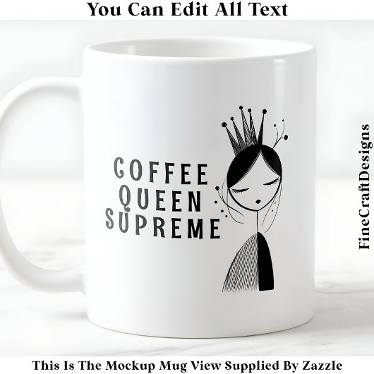 Modernes Kunsthandwerk Königin 034 Kunsthandwerk Kaffeetasse