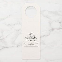 Modernes Kunsthandwerk Lemon Wedding Limoncello Flaschenanhänger