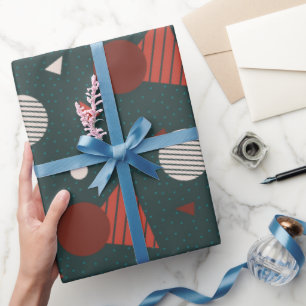 Modernes Kunsthandwerk Special Geometric Baby Boy Geschenkpapier