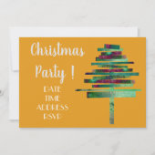 Modernes Kunsthandwerk Weihnachtsbaum Weihnachten  Einladung (Vorderseite)