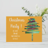 Modernes Kunsthandwerk Weihnachtsbaum Weihnachten  Einladung (Stehend Vorderseite)
