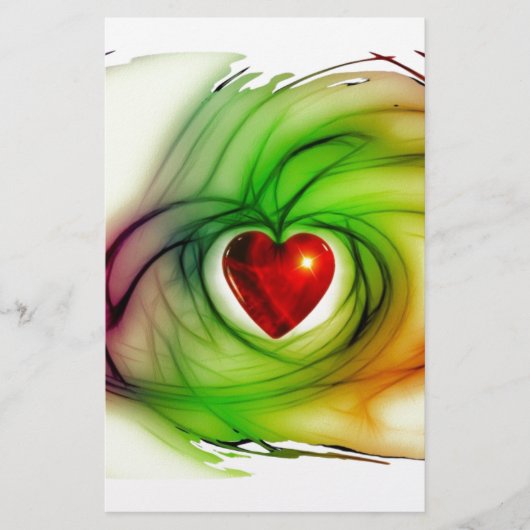 Modernes Kunstherz, schicke Liebe Mustergeschenke Briefpapier (Vorderseite)