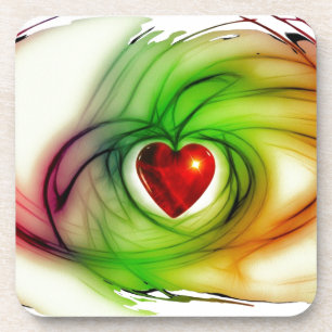 Modernes Kunstherz, schicke Liebe Mustergeschenke  Getränkeuntersetzer