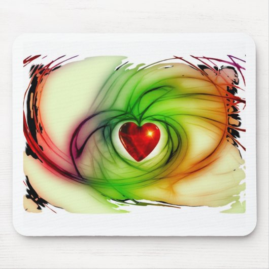 Modernes Kunstherz, schicke Liebe Mustergeschenke Mousepad (Vorne)