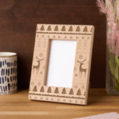 Modernes Kunsthistorisches Rentier Geätzte Rahmen (Linke Ecke)