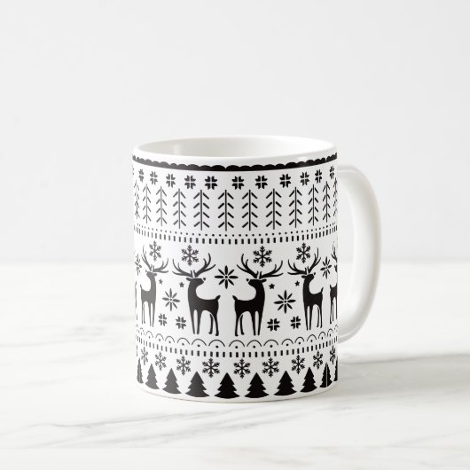 Modernes Kunsthistorisches Rentier Kaffeetasse (VorderseiteRechts)