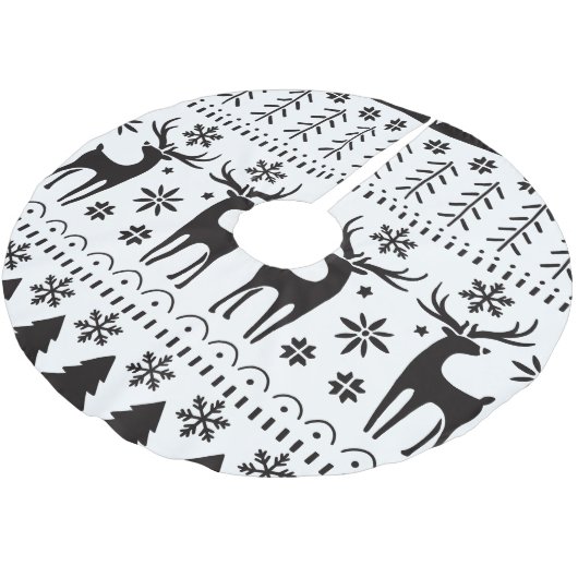 Modernes Kunsthistorisches Rentier Polyester Weihnachtsbaumdecke (Schrägansicht)