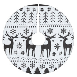 Modernes Kunsthistorisches Rentier Polyester Weihnachtsbaumdecke