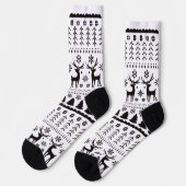 Modernes Kunsthistorisches Rentier Socken (Linkes Detail)