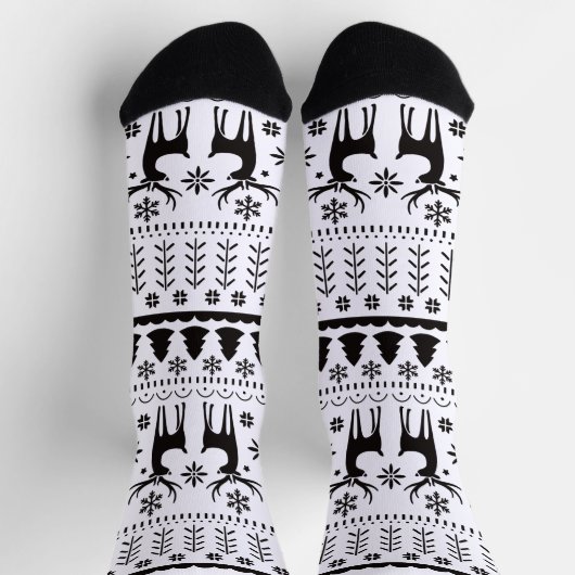 Modernes Kunsthistorisches Rentier Socken (Oben)