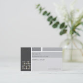 Modernes Künstler-abstraktes Gitter-einfarbige Visitenkarte (Stehend Vorderseite)