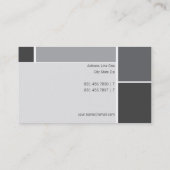 Modernes Künstler-abstraktes Gitter-einfarbige Visitenkarte (Rückseite)