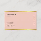 Modernes künstlerisches Design Elegante Farben Visitenkarte (Rückseite)