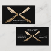Modernes Künstlerisches Gold Black Razard Blades B Visitenkarte (Vorne/Hinten)