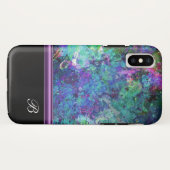 Modernes Künstlerisches Monogramm Case-Mate iPhone Hülle (Rückseite (Horizontal))