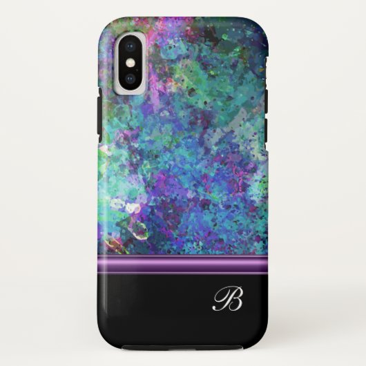 Modernes Künstlerisches Monogramm Case-Mate iPhone Hülle (Rückseite)