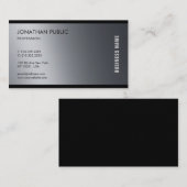 Modernes künstlerisches Schwarz-weißes Design Tren Visitenkarte (Vorne/Hinten)