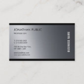 Modernes künstlerisches Schwarz-weißes Design Tren Visitenkarte (Vorderseite)