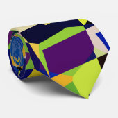 Modernes künstlerisches Terrazzo Stil Muster Krawatte (Gerollt)