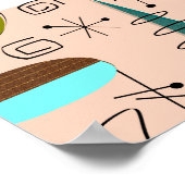 Modernes Kunstposter aus dem Mittelalter - Halbmon Poster (Ecke)