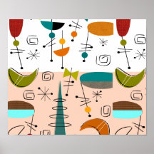 Modernes Kunstposter aus dem Mittelalter - Halbmon