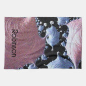 Modernes Kunstrosa Lila Geschirrtuch (Horizontal)