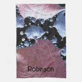 Modernes Kunstrosa Lila Geschirrtuch (Vertikal)