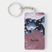 Modernes Kunstrosa Lila Schlüsselanhänger (Vorderseite)