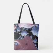 Modernes Kunstrosa Lila Tasche (Rückseite)