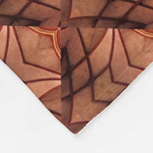 Modernes Kupfer farbiges Muster 034 Fleecedecke (Ecke)