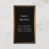 Modernes Kupfergold beruflicher Luxus Visitenkarte (Rückseite)