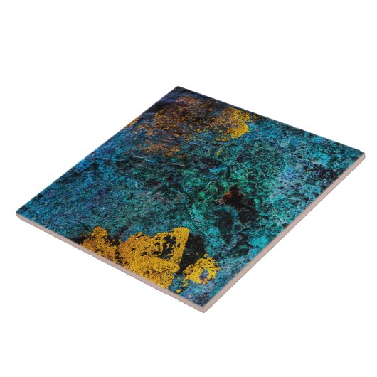 Modernes Kupfermetallic Blue Gold Fliese (Seite)