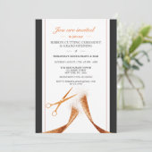 Modernes Kupferrestaurant Grand Opening Einladung (Stehend Vorderseite)