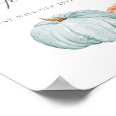 Modernes Kürbisgeschlecht offenbart Willkommenspop Poster (Ecke)