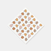 Modernes Kürbismuster - Papier Napkins Serviette (Ecke)