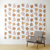 Modernes Kürbismuster - Tapestry Wandteppich (Beispiel (Horizontal))