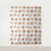 Modernes Kürbismuster - Tapestry Wandteppich (Vorderseite)