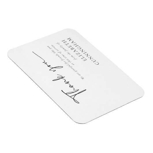 Modernes, kursives Skript Modernes, elegantes und Magnet (Rechte Seite)