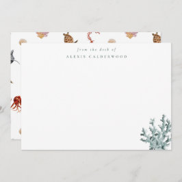 Modernes Küstenkorallenriff Personalisiert Mitteilungskarte