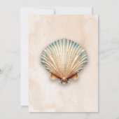 Modernes Küstenmeer - Seashell Sand Brautparty Einladung (Rückseite)
