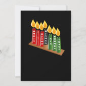 Modernes KWANZAA Foto Party laden zu 7 Kerzen ein Einladung (Rückseite)